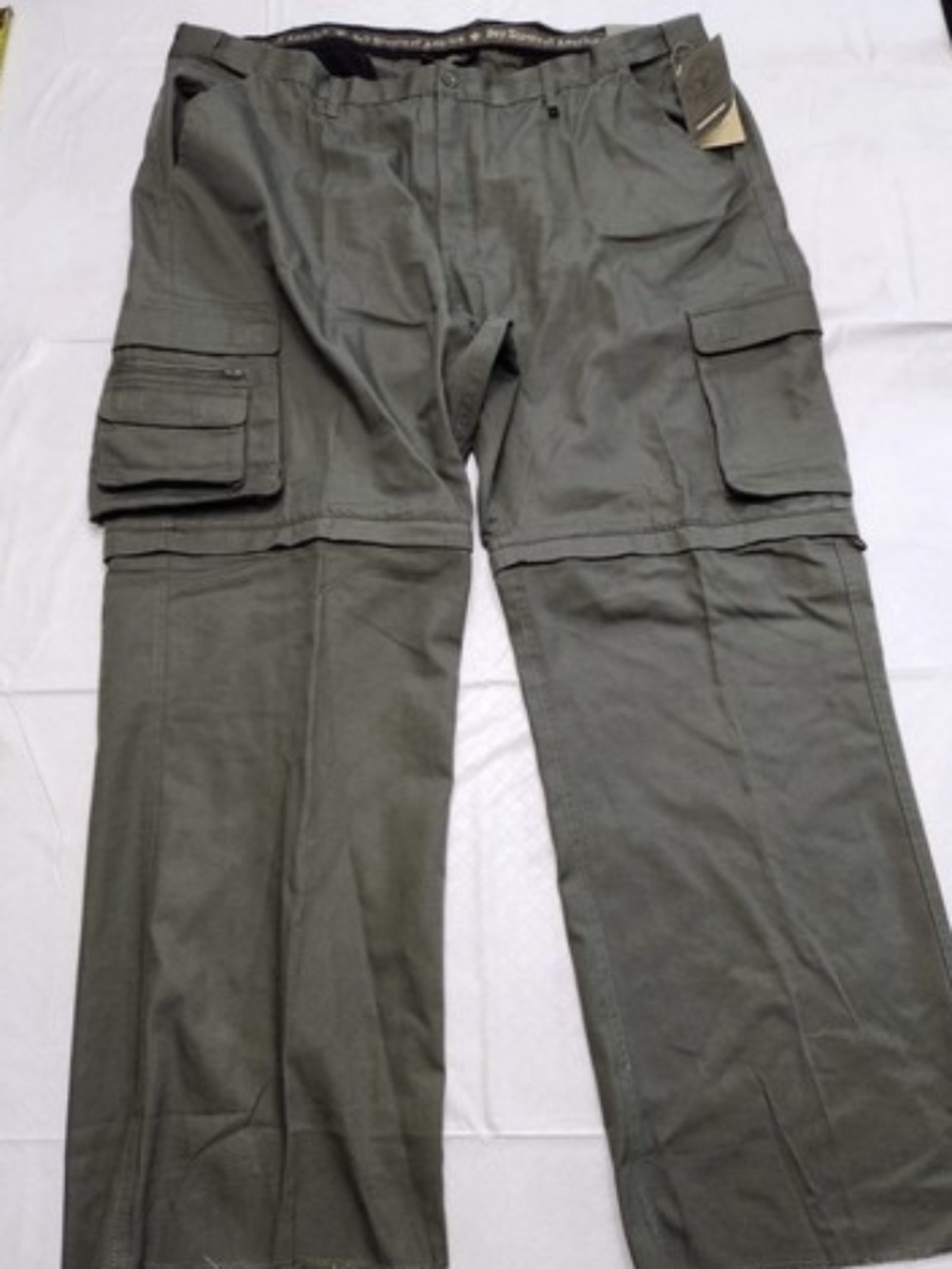 NEW Boy Scouts of America Women Plus Sz 24W green cargo uniform convertible pant